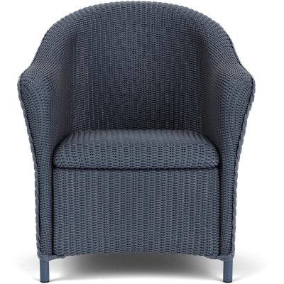 Reflections Wicker Dining Arm Chair in Denim Blue By Lloyd Flanders