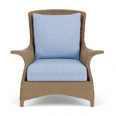 Mandalay Wicker Club Chair in Fawn/Demo Skyway By Lloyd Flanders