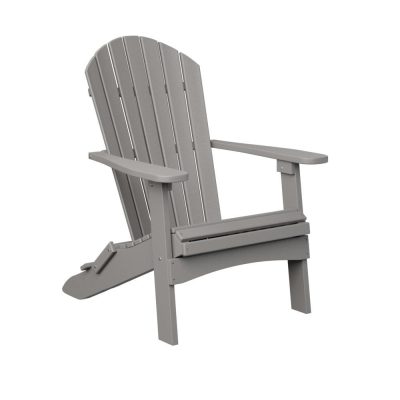 Berlin Gardens Comfo Folding Adirondack Chair – Light Gray