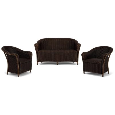 Reflections 3 Pc Wicker Seating Set in Mink By Lloyd Flanders