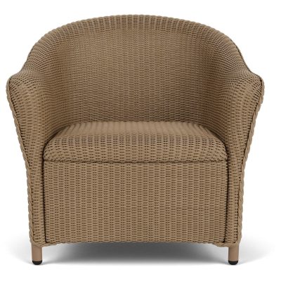 Reflections Wicker Club Chair w/ Padded Seat in Fawn By Lloyd Flanders