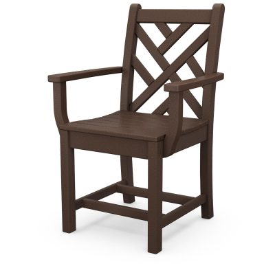 POLYWOOD Chippendale Dining Arm Chair – Mahogany