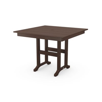 POLYWOOD 37-Inch Farmhouse Dining Table – Mahogany