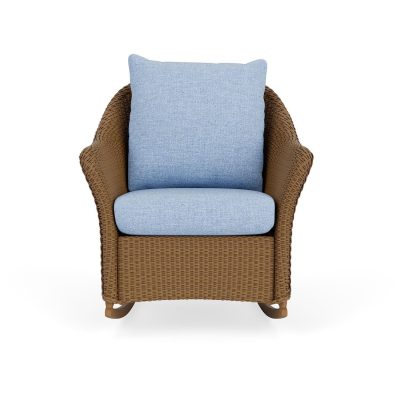 Weekend Retreat Wicker Rocking Chair in Hickory/Demo Skyway By Lloyd Flanders