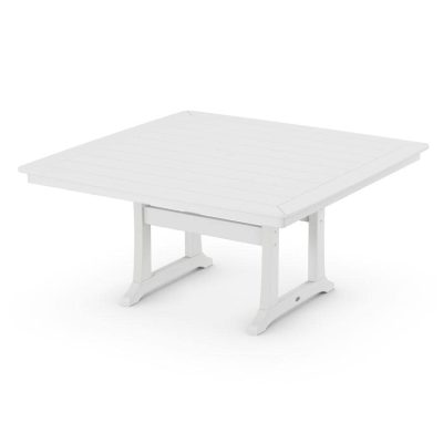 POLYWOOD Nautical Trestle 59-Inch Dining Table in White