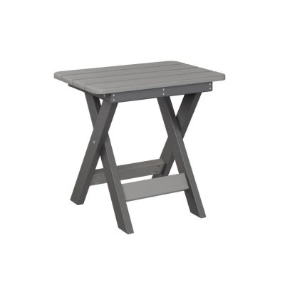 Berlin Gardens Folding End Table – Light Gray on Smoke Gray