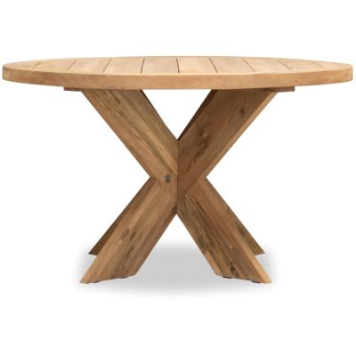 Wood Grove 4 Seat Reclaimed Teak 51 Inch Round Dining Table By Lakeview Outdoor Designs