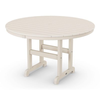 POLYWOOD 48-Inch Round Dining Table – Sand