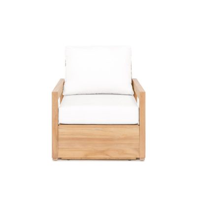 Relax Club Chair in Natural By Teak + Table