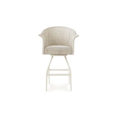 Timeless View Wicker Swivel Bar Stool in Ivory By Lakeview