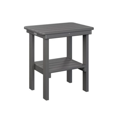 Berlin Gardens Rectangular End Table – Smoke Gray