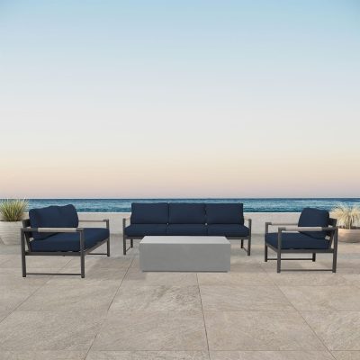 Lakeview Avenue Bay Slate/Pebble Gray 4 Pc Sofa Loveseat Set – Spectrum Indigo