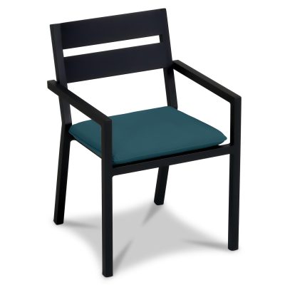 Calm Bay Dining Arm Chair in Black/Spectrum Peacock by Lakeview