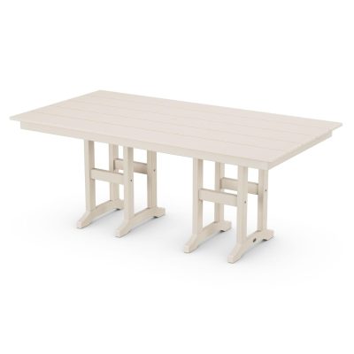 POLYWOOD 37 X 72-Inch Farmhouse Dining Table – Sand