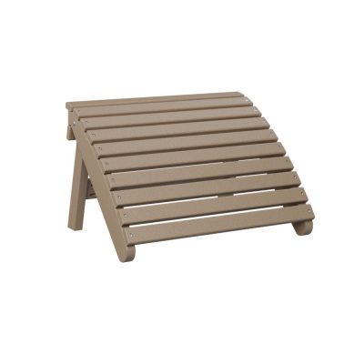 Berlin Gardens Folding Adirondack Footstool – Weatherwood