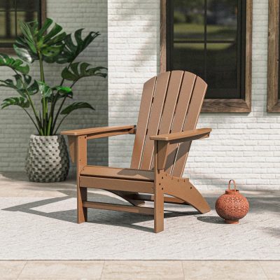 POLYWOOD Nautical Adirondack Chair – Teak