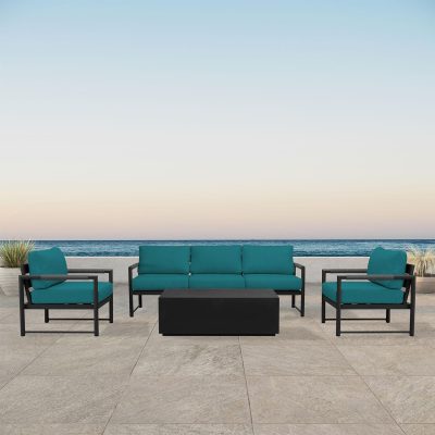 Lakeview Avenue Bay Black/Carbon 4 Pc Sofa Set – Spectrum Peacock