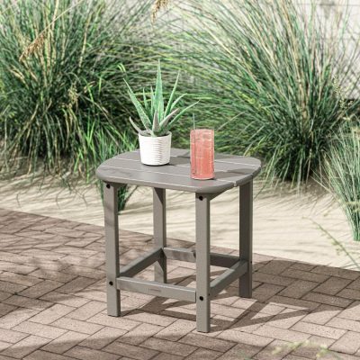 POLYWOOD South Beach 18-Inch Side Table – Slate Grey