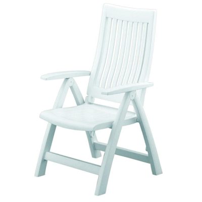 KETTLER Roma Resin Multi-Position Folding And Reclining Patio Dining Arm Chair