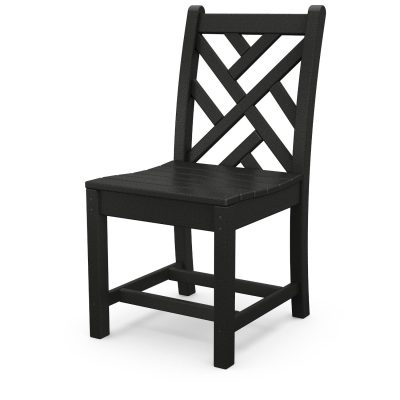 POLYWOOD Chippendale Dining Side Chair – Black