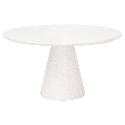 55 Inch Ivory Terrazzo Concrete Round Dining Table By Lakeview