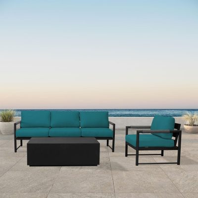 Lakeview Avenue Bay Black/Carbon 3 Pc Sofa Set – Spectrum Peacock