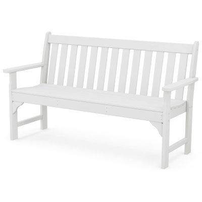 POLYWOOD Vineyard 60-Inch Bench – White