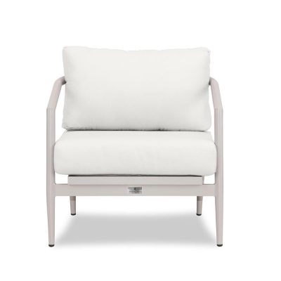 Midnight Cove Aluminum Club Chair in Urban Stone/Carrera/Canvas Natural By Lakeview Outdoor Designs