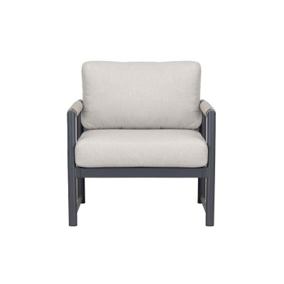 Lakeview Avenue Bay Slate/Pebble Gray Club Chair – Cast Silver