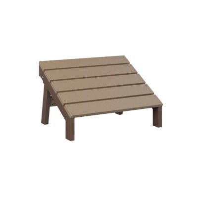 Berlin Gardens Mayhew Adirondack Folding Footstool – Weatherwood on Chocolate Brown