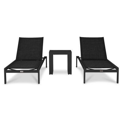 Spring Bay 3 Piece Chaise Lounge Set – Black/Black