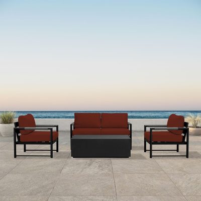 Lakeview Avenue Bay Black/Carbon 5 Pc Loveseat Set – Canvas Henna