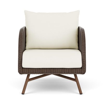 Essence Wicker Club Chair in Bark/Sailcloth Salt By Lloyd Flanders