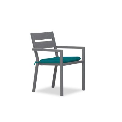 Calm Bay Dining Arm Chair in Slate/Spectrum Peacock by Lakeview