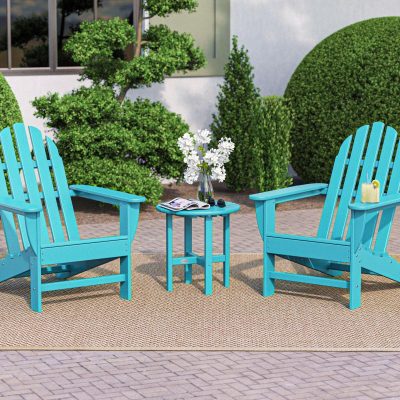 POLYWOOD Classic Adirondack 3-Piece Set – Aruba