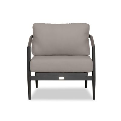 Midnight Cove Aluminum Club Chair in Black/Carbon/Canvas Charcoal By Lakeview Outdoor Designs