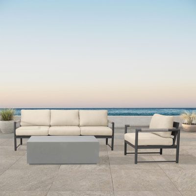 Lakeview Avenue Bay Slate/Pebble Gray 3 Pc Sofa Set – Canvas Flax