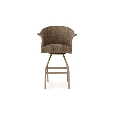 Timeless View Wicker Swivel Bar Stool in Fawn By Lakeview