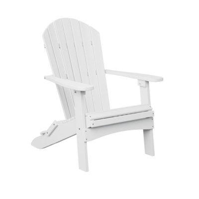 Berlin Gardens Comfo Folding Adirondack Chair – White