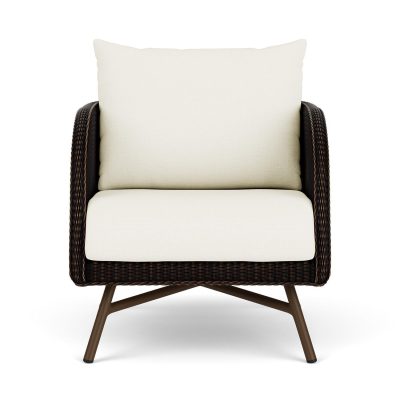 Essence Wicker Club Chair in Mink/Sailcloth Salt By Lloyd Flanders