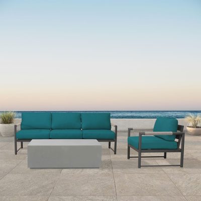 Lakeview Avenue Bay Slate/Pebble Gray 3 Pc Sofa Set – Spectrum Peacock