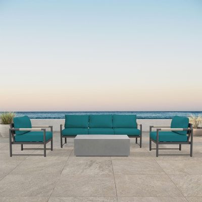 Lakeview Avenue Bay Slate/Pebble Gray 4 Pc Sofa Set – Spectrum Peacock