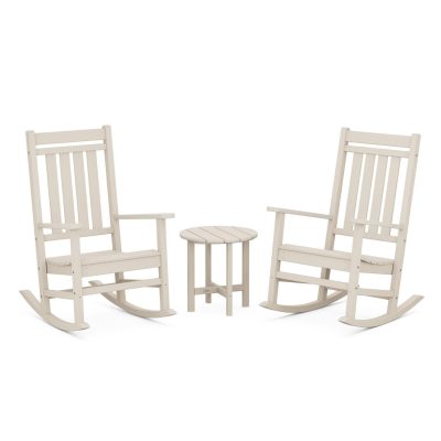 POLYWOOD Estate 3-Piece Rocking Chair Set – Sand