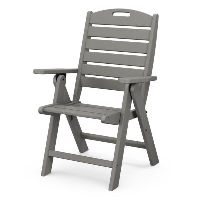 POLYWOOD Nautical Highback Chair in Slate Grey