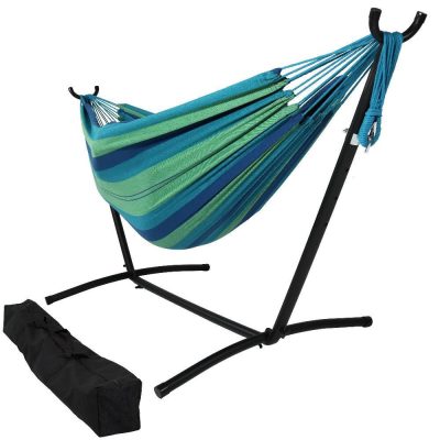 Ultimate Patio Brazilian Double Hammock w/ Stand – Beach Oasis