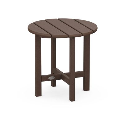 POLYWOOD 18-Inch Round Side Table – Mahogany