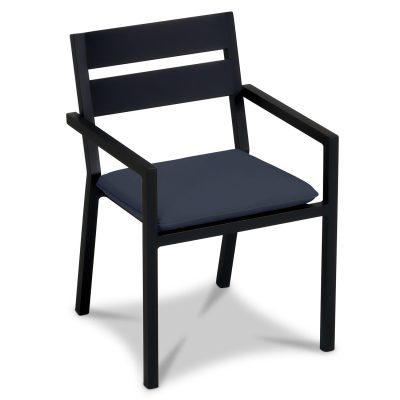 Calm Bay Dining Arm Chair in Black/Spectrum Indigo by Lakeview