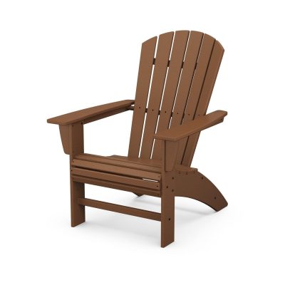 POLYWOOD Nautical Curveback Adirondack Chair – Teak