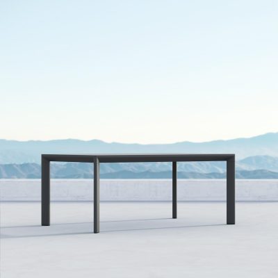 Porto 72 Inch Charcoal Aluminum Dining Table By Azzurro Living