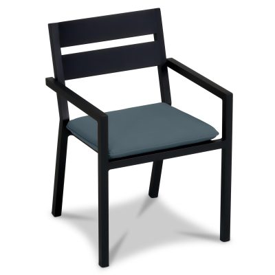 Calm Bay Dining Arm Chair in Black/Cast Lagoon by Lakeview